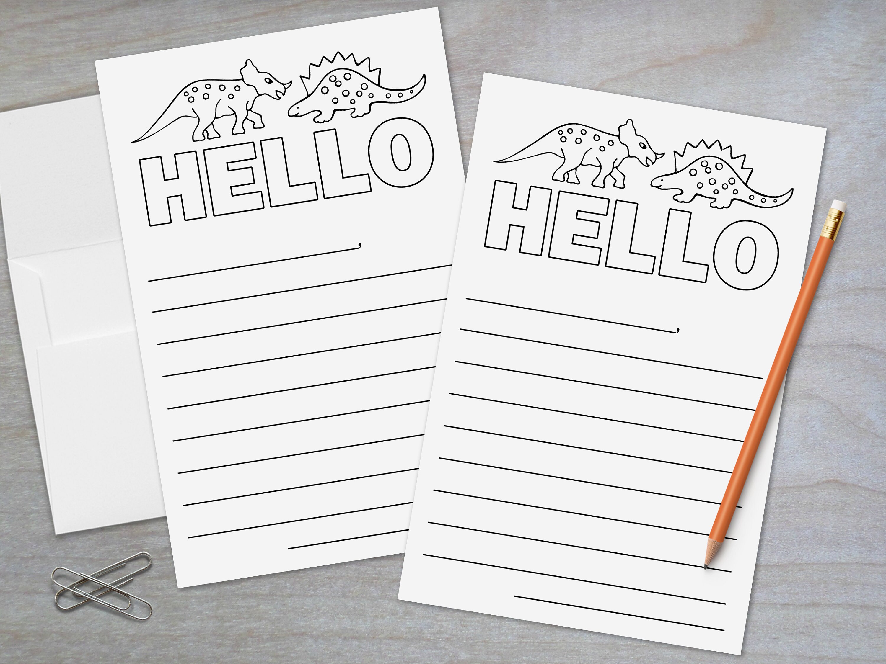 Free Coloring Pages: Free Printable Stationery For Kids 970