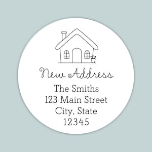 Personalized New Address Stickers: New Home Moving Announcement