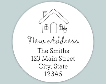 Pegatinas personalizadas para nueva dirección: anuncio de mudanza