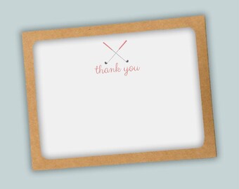 Pink Golf Thank You Cards: Feminine Golf Theme Flat Notes (Boxed Set)