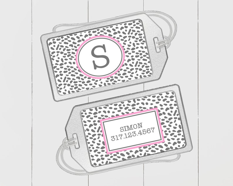 Clear Acrylic Luggage Tag With Loop Personalized ID Tag Etsy