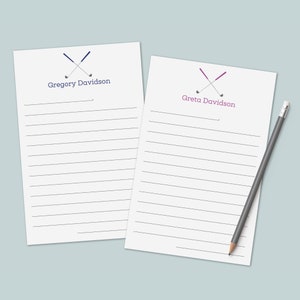Personalized Golf Stationery: Lined Note Paper for Kids