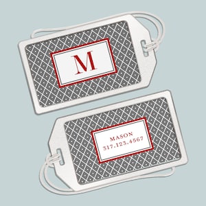 Personalized Acrylic Luggage Bag Tag | Diamond Dotty Luggage Tag | Durable Custom Luggage Tag