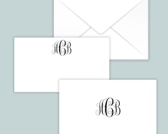 Tarjetas de regalo con monograma personalizado y minisobres