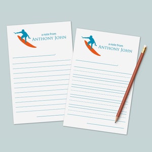 Personalized Lined Letter Writing Paper for Kids | Surfer Stationery ...