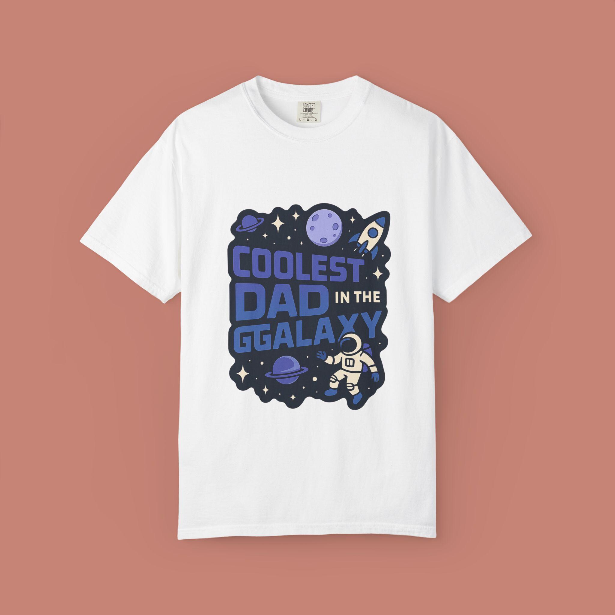 Coolest Dad in the Galaxy T-Shirt, Space Theme Fathers Day Tee, Sci Fi Dad Gift Shirt, Funny Galactic Father Design