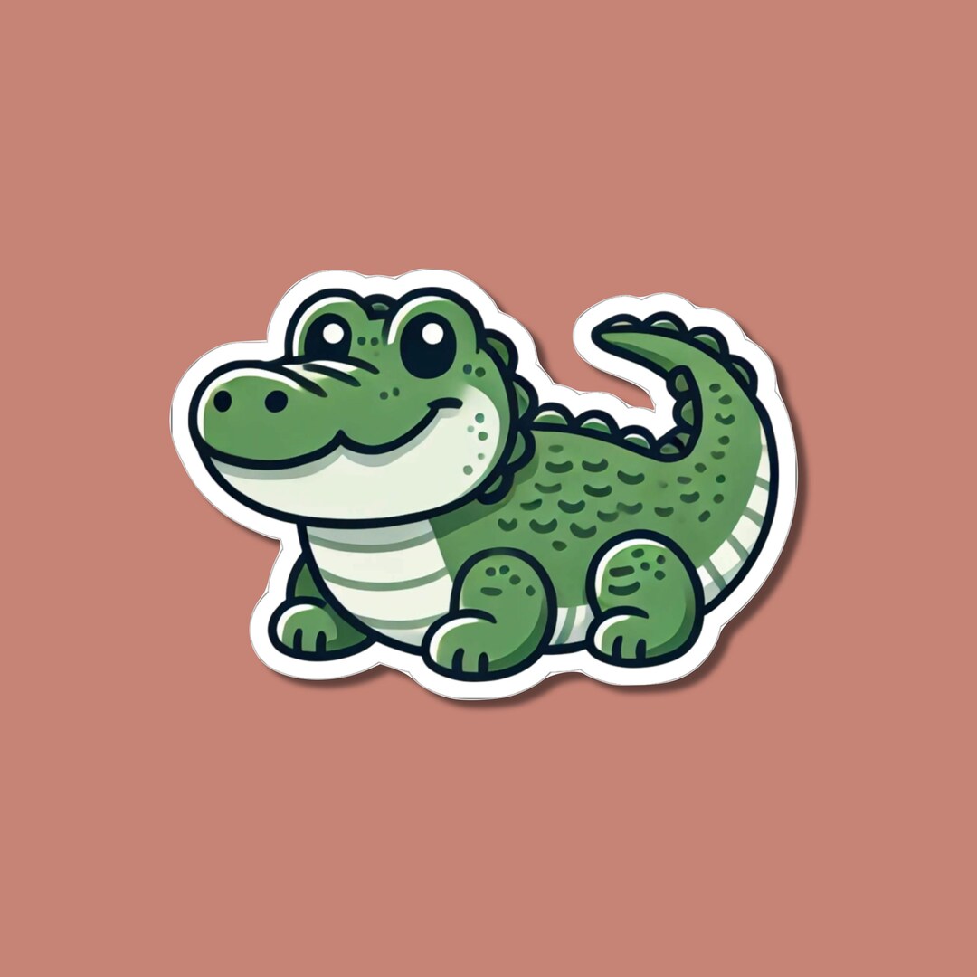 Alligator Sticker, Swamp Reptile Decal, Fierce Wildlife Vinyl, Nature ...