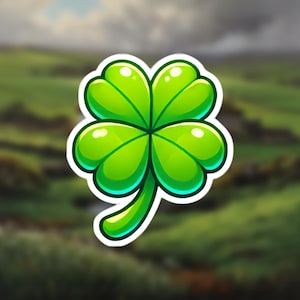 Four Leaf Clover Stickers, Lucky Stickers, Shamrock Decals, St. Patrick&#39;s Day, Irish Gifts, Good Luck Accessories