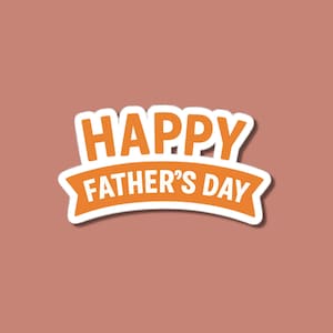 Adesivo per la festa del papà, simpatico regalo in vinile per papà, decalcomania per feste di famiglia, adesivo di apprezzamento per il padre per biglietti e regali.