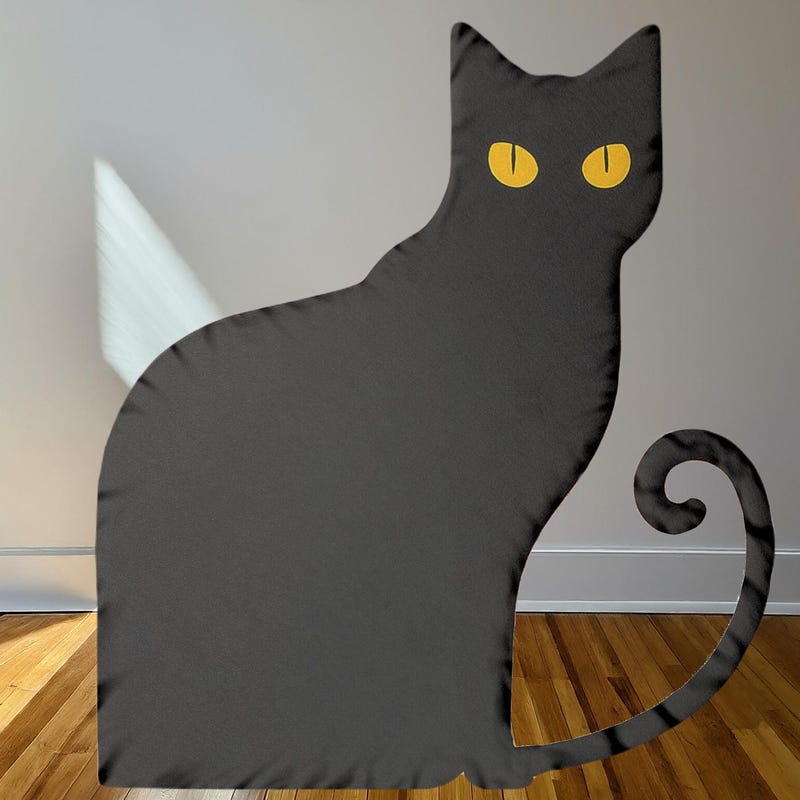 Custom cat shaped pillow etsy