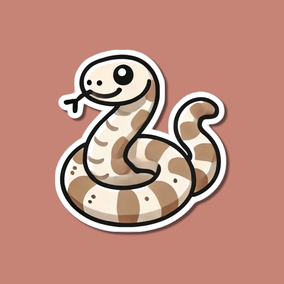 Bullsnake Sticker, Slithering Reptile Decal, Desert Snake Vinyl ...