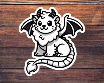 Manticore Sticker, Mythical Beast Decal, Fantasy Creature Vinyl, Legendary Monster Art, Waterproof Laptop Car Sticker