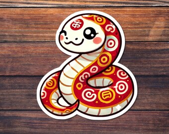 Lunar Zodiac Snake Sticker, Chinese New Year Decal, Lunar New Year Gift, Year of the Snake Sticker Sheet, Chinese Zodiac Lunar Sticker