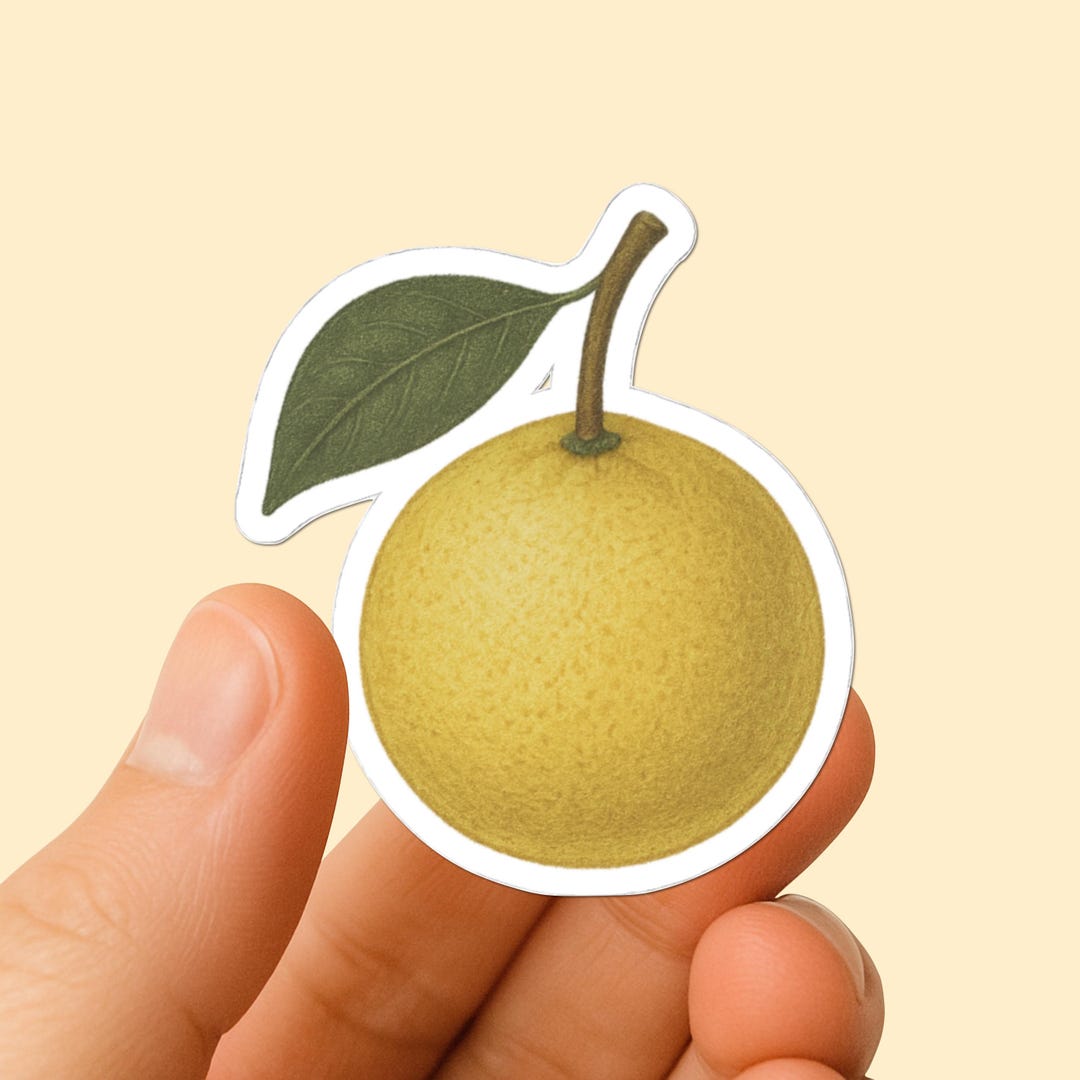 Yellow Guava Sticker, Tropical Fruit Vinyl Decal, Sweet Botanical Art ...