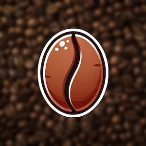 Coffee Bean Stickers, Caffeine Lover Decal Set, Coffee Shop Decor, Laptop Sticker Pack, Planner Accessories
