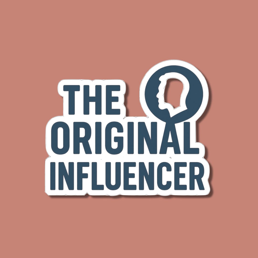 Influential Sticker Original Influencer Sticker, Fatherhood Decal, Retro Cool Dad Vinyl ...