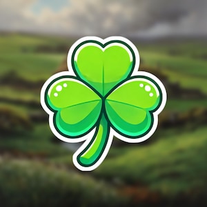 Clover Stickers - Lucky Shamrock Design, St. Patrick&#39;s Day Decals, Irish Themed Decor, Set of 3 Leaf Clover Labels, Planner