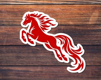 Röd hästsilhuett, månnyårshäst, kinesisk zodiakkonst, eldhästsymbol, asiatisk festivaldesign, välstånd, styrka, lycka