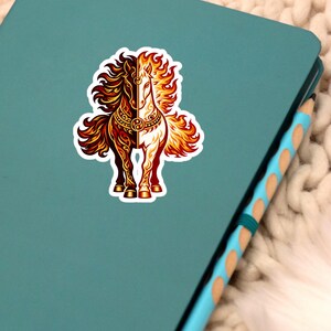 Inner Outer Flame Horse Sticker Fire Horse Zodiac Balance Symbol Year of the Horse 2026 Lunar New Year Astrology Gift Decor image 2