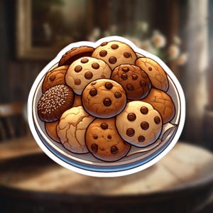 Cookie Stickers Set | Baking Stickers for Food Lovers & Kitchen Decor | Cute Planner Accessories
