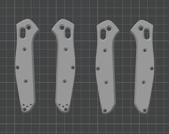 Flat - Benchmade Osborne 940 replacement scales STL - FILE ONLY