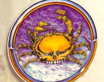 1988 Jerry Jasper Deadhead Zodiac Cancer Decal NOS ( new/old stock) 6"