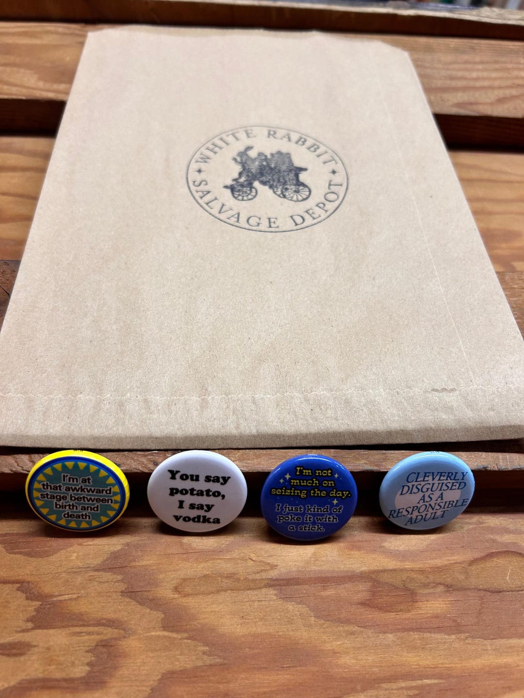 Retro Pinback Buttons Set of 4 (new Old Stock) - Etsy