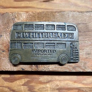 Vintage Whitbread English Ale metalen riemgesp 4&quot;