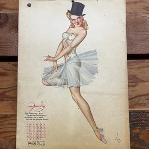 1940&#39;s VARGAS Pin-up Girls (12 Month) Calendar