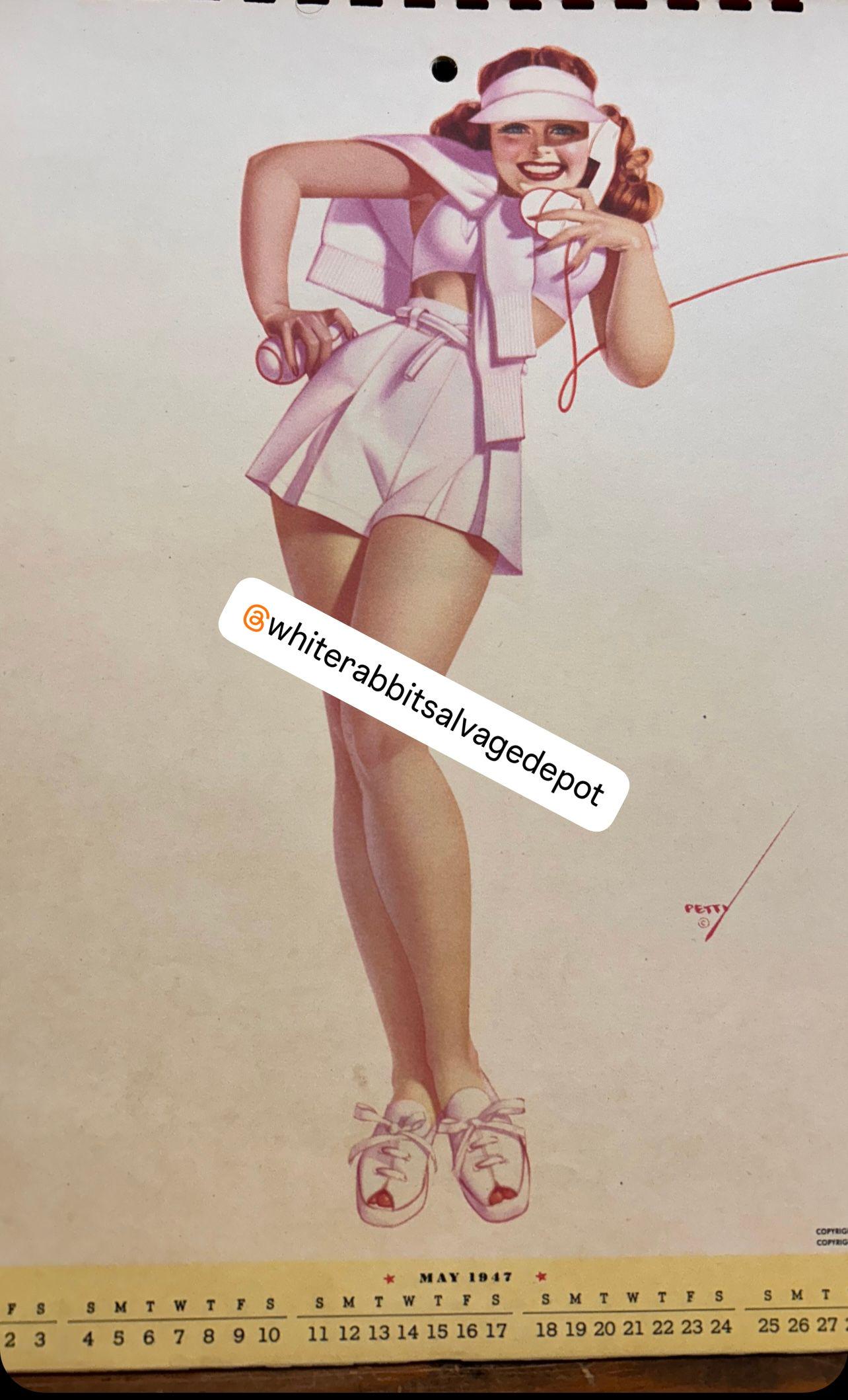 PETTY GIRL CALENDAR FOR 1947 ヴィンテージ 1947 Petty Girl 12 Month Pin-up Calendar - Etsy