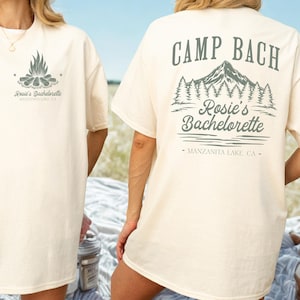 Camping Braut Shirt, Outdoor Bachelorette T-Shirt, Berg Hochzeit Party Shirt, See Abenteuer Braut T-Shirt, individuelles Braut Outfit