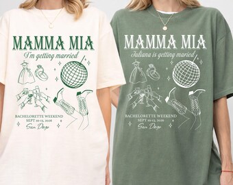 Mamma Mia vrijgezellenshirts, comfortkleuren, ze vond haar honing, honing Dancing Queens Brides Last Disco Bach-shirts, cadeau voor bruidsmeisje
