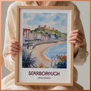 Scarborough Poster: Minimalist Yorkshire Seaside Art Print