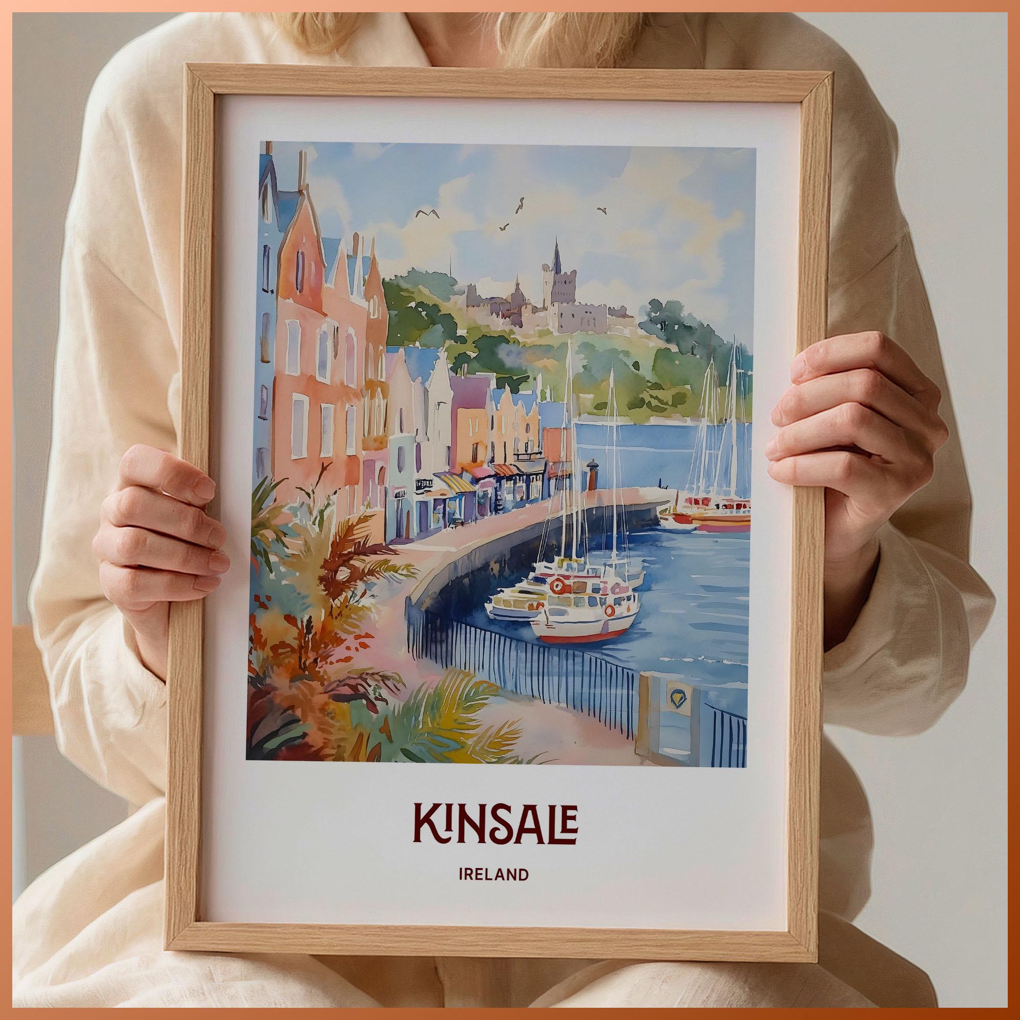 Kinsale Ireland Art Print: Minimalist Irish Travel Poster