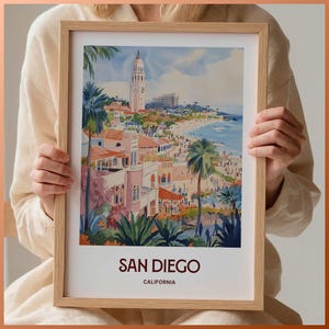 La Jolla San Diego Print: Minimalist Coastal Travel Poster