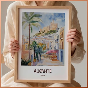Elegantes Spanien Wandbild, Moderne Kunst, Moderne Kunst, Wandkunst, Dekoratives Dekor, Geschenk für Kunstliebhaber, C35-391