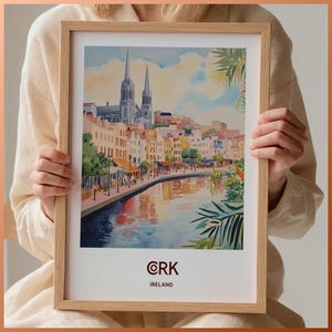 Cork Print, Cork Poster, County Cork Art, Cork City Wall Art, Minimalist Travel Poster, A4 A3 A2 Size, Hillview Prints, C35-708