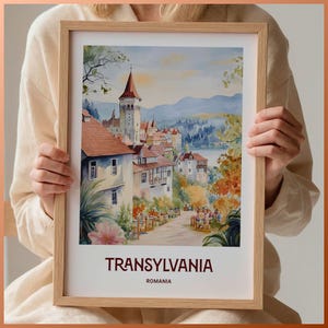 Transylvania Art Print: Vintage Romania Travel Poster