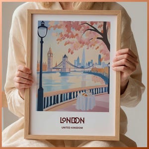 London Travel Print: Minimalist Big Ben Cityscape Art