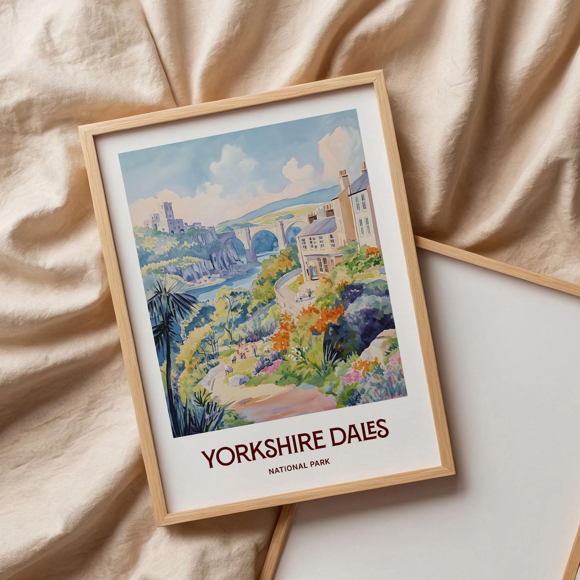 Yorkshire Dales Poster, National Park Wall Art, UK Travel