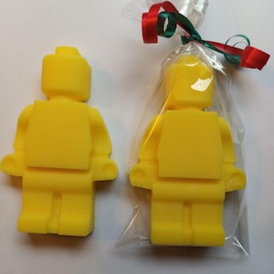 Yellow Lego Man Soap. Ideal for kids boys girls children stocking fillers, secret santa, Christmas Eve boxes & party bags