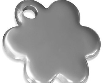 Tiny Flower Charm 20 Charms 316L Surgical Stainless Steel DIY Jewelry Charms  8mm x 8mm to .31" x .31" and 2.5mm Hole