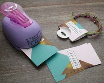 Fold Over Hang Tag Punch - Make your own Necklace or Bracelet Cards and Hang to Display Free First Class US Shipping