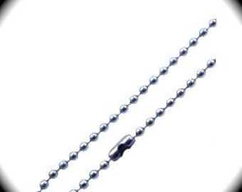 Ball Chain 24"  2.5mm Stainless Steel 316L Surgical Steel Chain - QTY  20