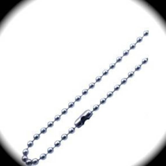 20 Chains - Ball Chain 24"  2.5mm Stainless Steel 316L Surgical Steel Chain - QTY  20