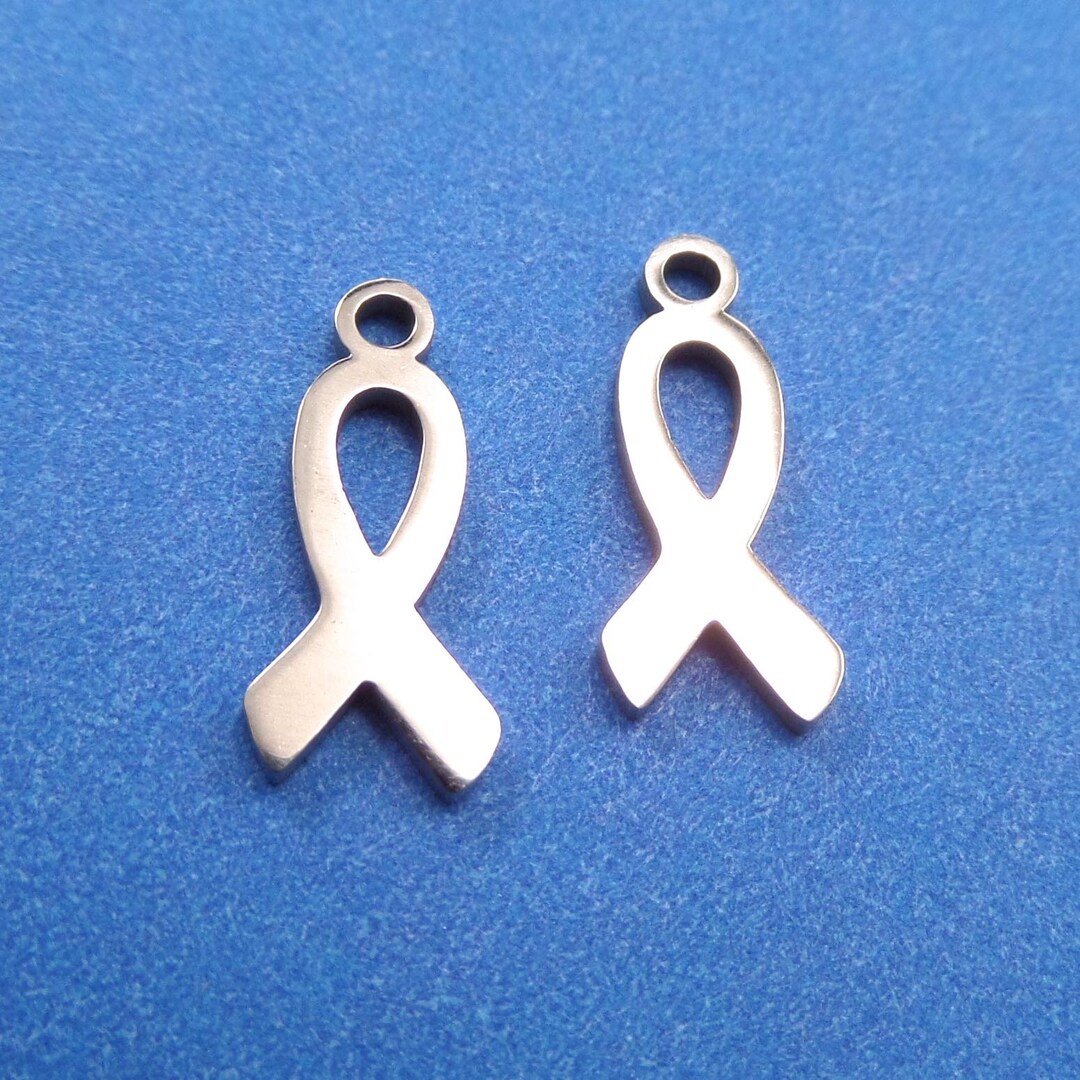 Charm Awareness Ribbon Charm (40) Charms Stainless Steel 14.5 X 6.1 X ...