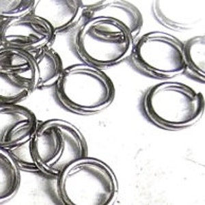 Jump Rings 8mm ID Stainless Steel Open Rings 100 per Package 20 Gauge