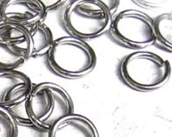 Jump Rings 8mm ID Stainless Steel Open Rings 100 per Package 20 Gauge