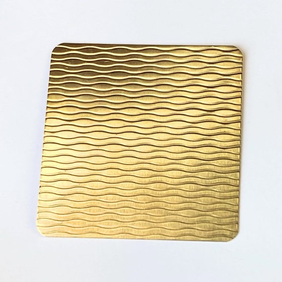 MINI River Rolling Mill Texture Plate Pattern 2.5" x 2.5" Brass Texture Plates 24 Gauge Thick