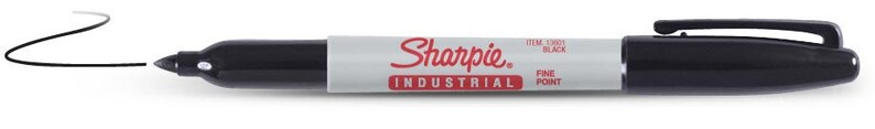 SALE 6 Markers Black Industrial Sharpie Fine Point Marker Qty 6 image 1